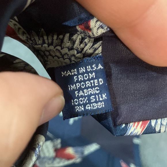 Polo Ralph Lauren tie with birds 100% silk - Picture 4 of 5